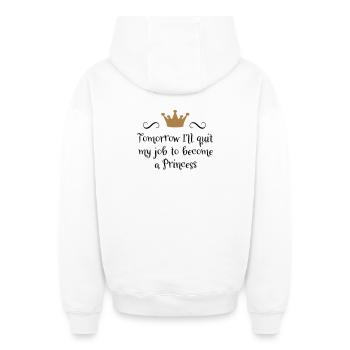 Princess - Oversized Heavyweight Unisex Zip Hoodie - white - Back - AI Model Male 178 light (178cm)