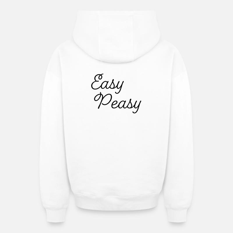Facile - Sweat à capuche unisexe zippé oversize épais SPREAD - blanc