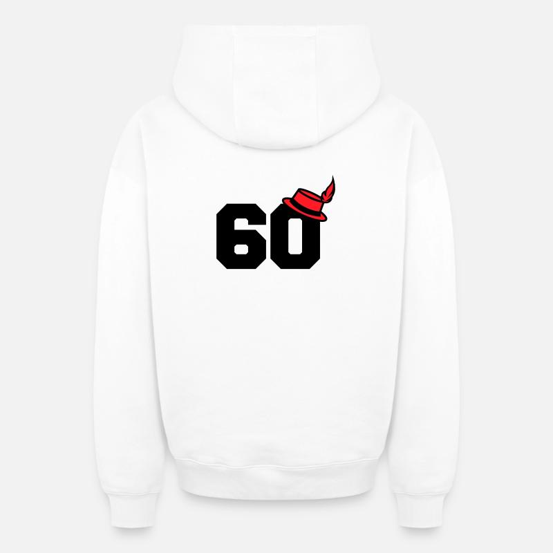 60 - Sweat à capuche unisexe zippé oversize épais SPREAD - blanc