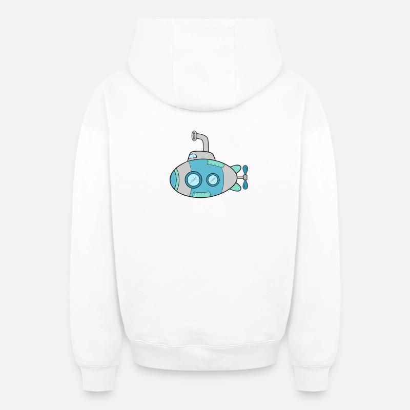 U-Boot - Oversized Heavyweight Unisex Zip Hoodie - Weiß