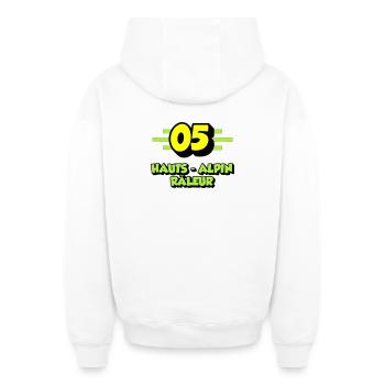 Hochalpiner Nörgler - Oversized Heavyweight Unisex Zip Hoodie - Weiß - Hinten - AI Model Male 178 light (178cm)