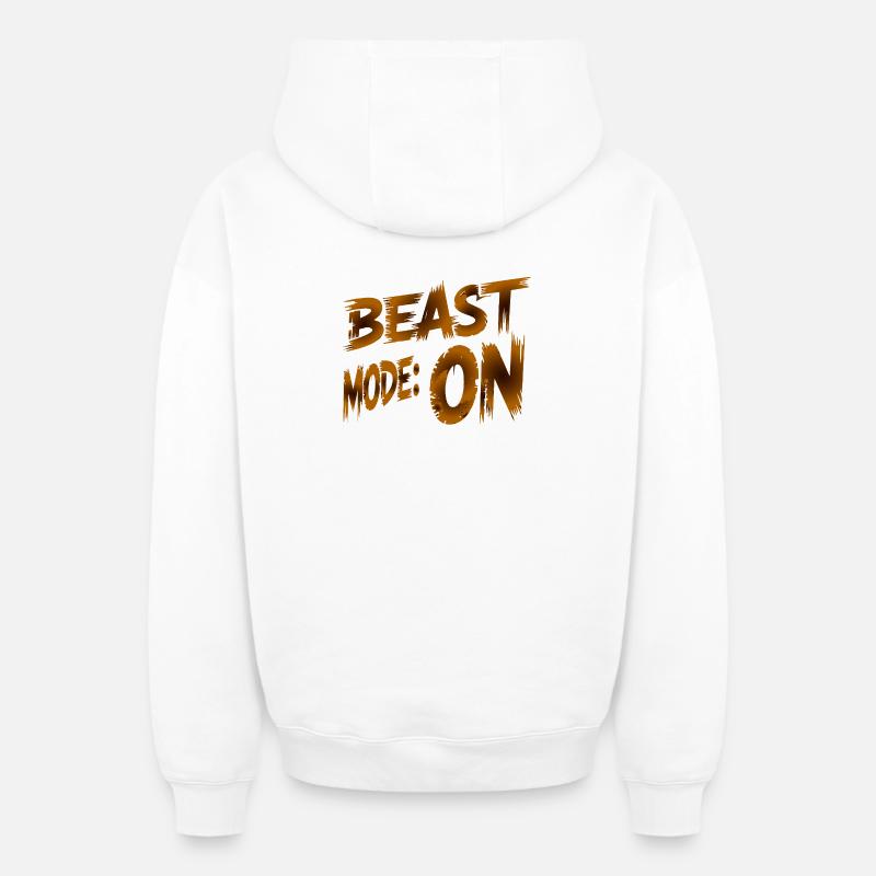 Gymnase - Sweat à capuche unisexe zippé oversize épais SPREAD - blanc
