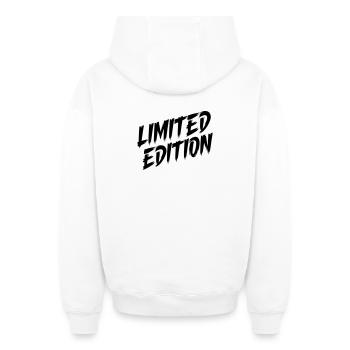 Limited Edition - Oversized Heavyweight Unisex Zip Hoodie - Weiß - Hinten - AI Model Male 178 light (178cm)