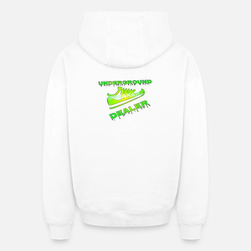 vendeur de chaussures - Sweat à capuche unisexe zippé oversize épais SPREAD - blanc