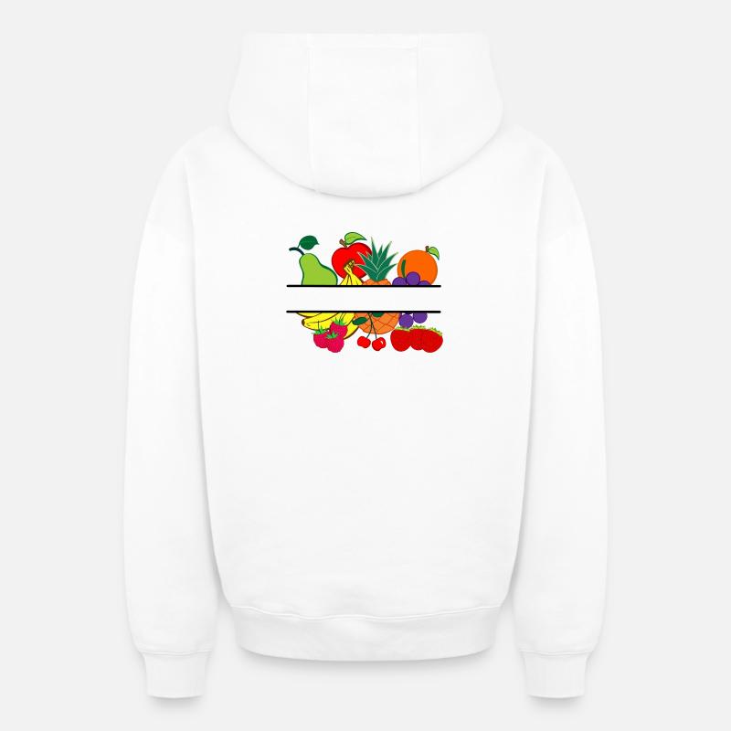 Obstlogo-Shop oder Obstbauer - Oversized Heavyweight Unisex Zip Hoodie - Weiß