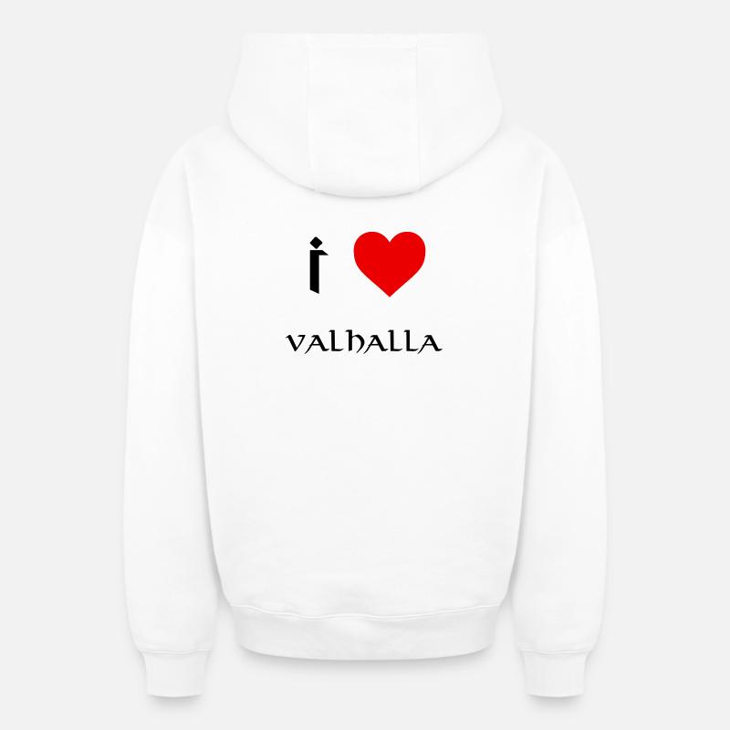 J’adore Valhalla - Sweat à capuche unisexe zippé oversize épais SPREAD - blanc