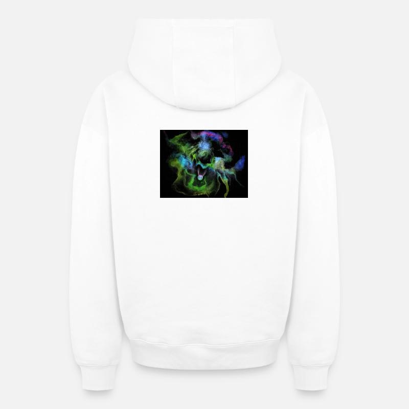 Kosmische Rauchnebelkugel - Oversized Heavyweight Unisex Zip Hoodie - Weiß