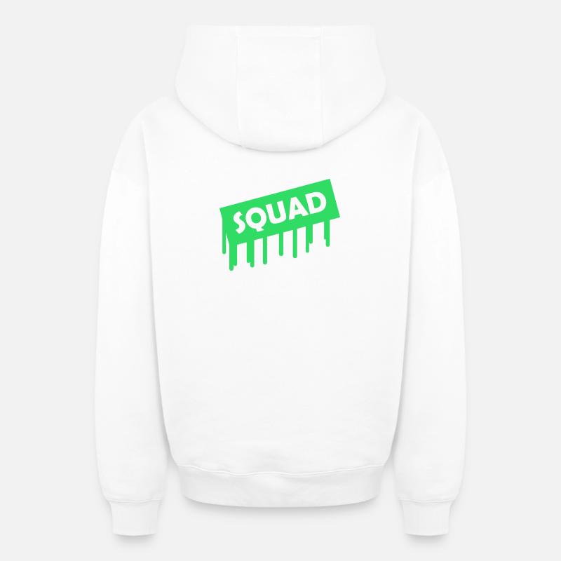 Effectif - Sweat à capuche unisexe zippé oversize épais SPREAD - blanc