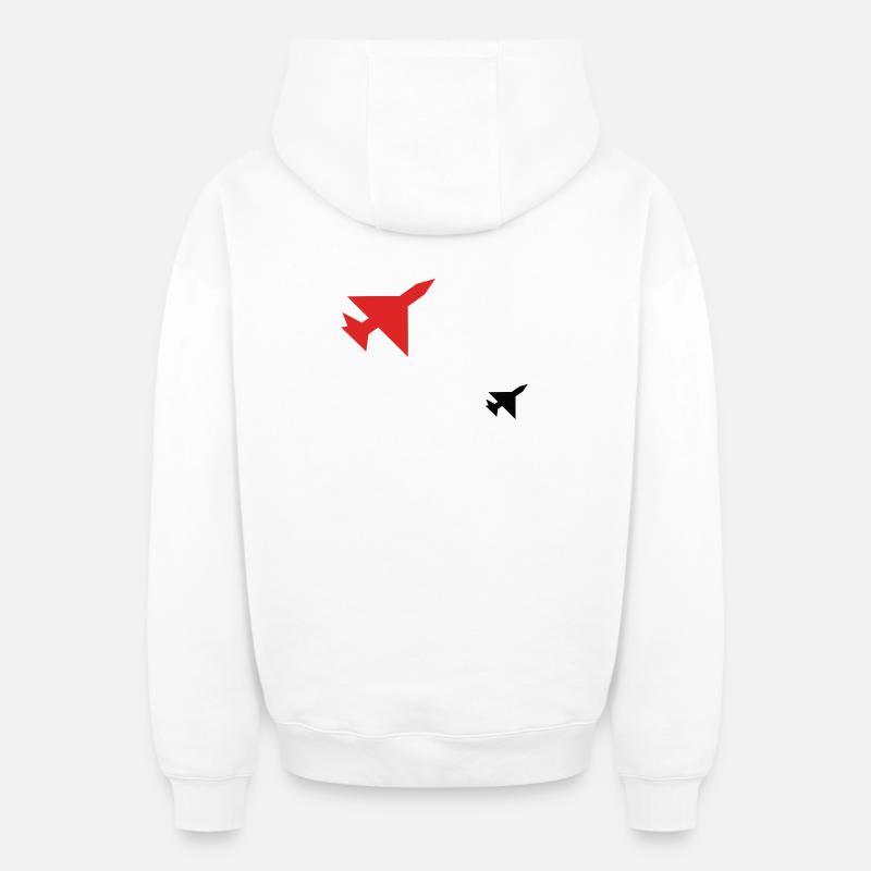 Jet Shadow - Sweat à capuche unisexe zippé oversize épais SPREAD - blanc
