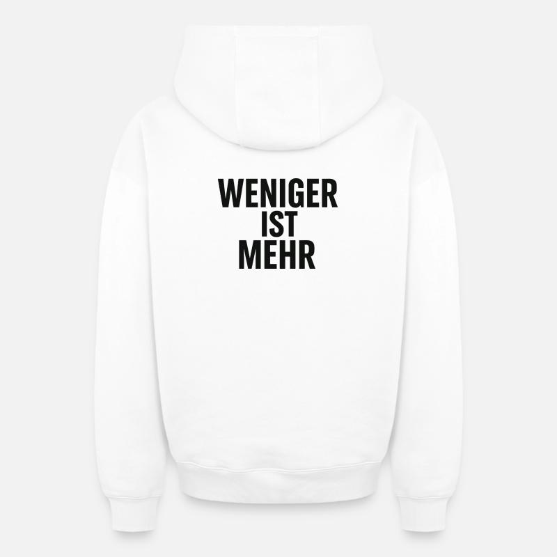 Moins, c’est plus - Sweat à capuche unisexe zippé oversize épais SPREAD - blanc