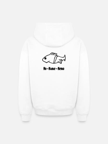 Fisch ohne Namen - Oversized Heavyweight Unisex Zip Hoodie - Weiß