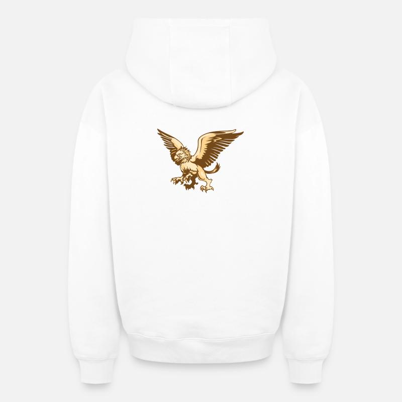Greif Rostock - Sweat à capuche unisexe zippé oversize épais SPREAD - blanc