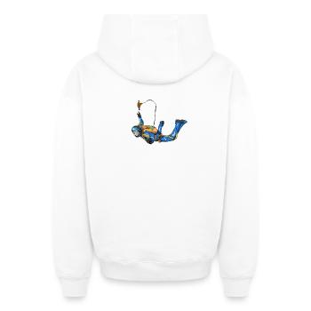 skydiver - Oversized Heavyweight Unisex Zip Hoodie - white - Back - AI Model Male 178 light (178cm)