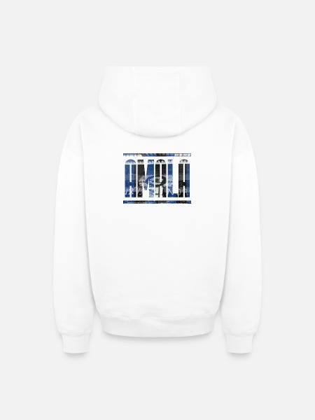 maglia TOP tifoso interista Amala, pazza inter! - Felpa unisex con cappuccio oversize pesante SPREAD - bianco