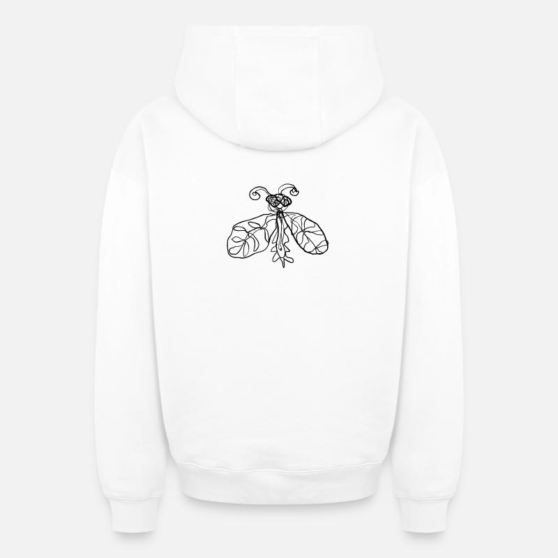Insecte - Sweat à capuche unisexe zippé oversize épais SPREAD - blanc