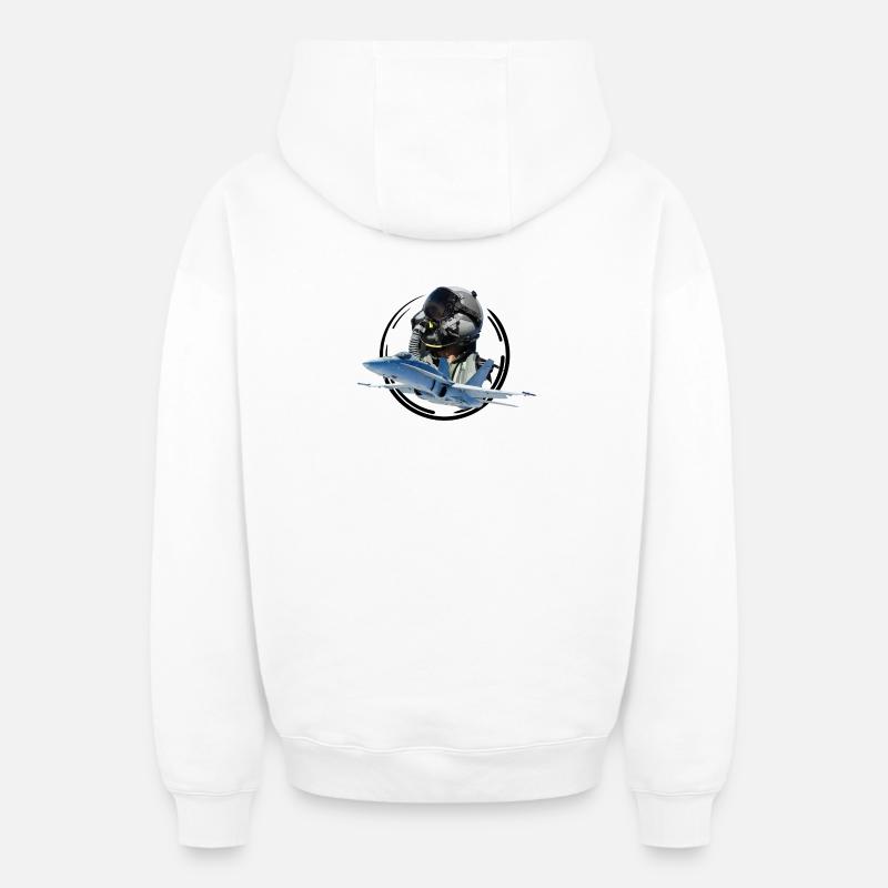 pilote - Sweat à capuche unisexe zippé oversize épais SPREAD - blanc