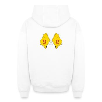 Deux drapeaux ont traversé le Nouveau-Mexique - Sweat à capuche unisexe zippé oversize épais SPREAD - blanc - Dos - AI Model Male 178 light (178cm)