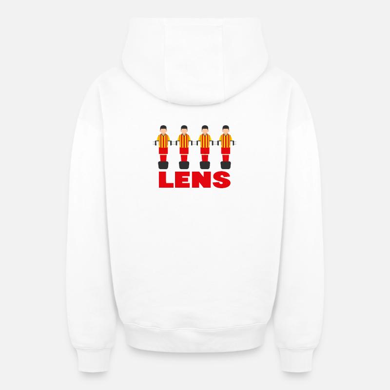 Lens - Sweat à capuche unisexe zippé oversize épais SPREAD - blanc