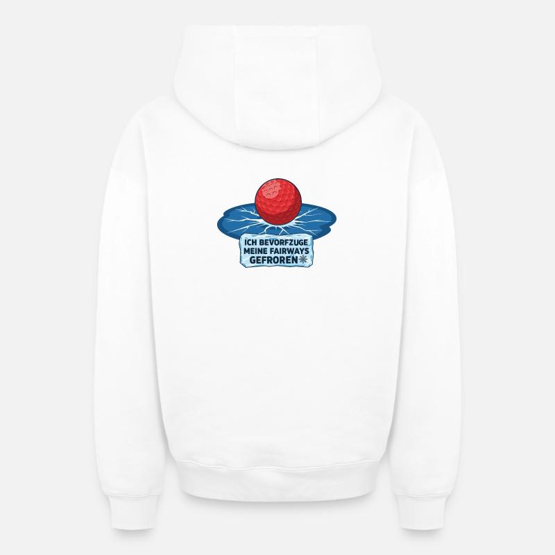 Allées gelées - Sweat à capuche unisexe zippé oversize épais SPREAD - blanc