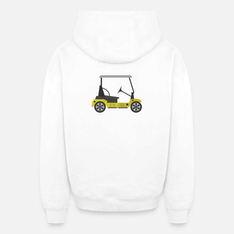 Voiturette de golf - Sweat à capuche unisexe zippé oversize épais SPREAD - blanc