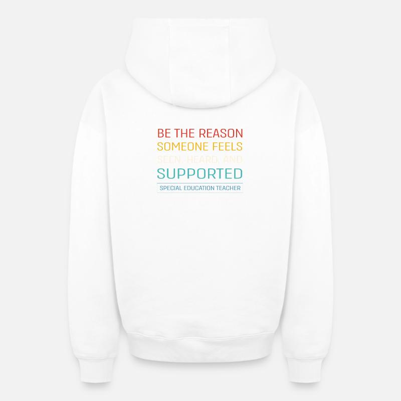 Sonderschule Lehrer Förderschule Pädagoge - Oversized Heavyweight Unisex Zip Hoodie - Weiß