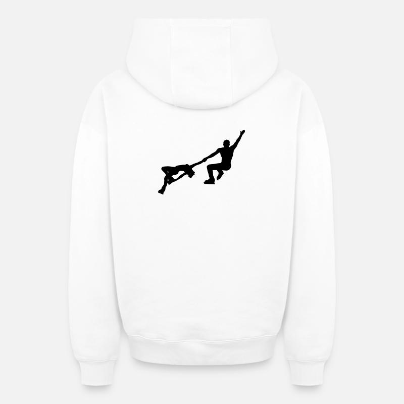 Eiskunstlauf - Oversized Heavyweight Unisex Zip Hoodie - Weiß