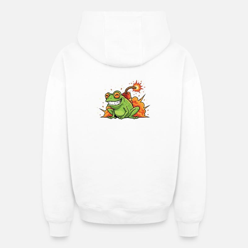 Firecracker Spark Fun - Oversized Heavyweight Unisex Zip Hoodie - white