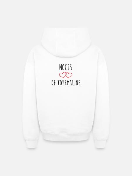 Turmalin-Hochzeit 52 Jahre Ehe - Oversized Heavyweight Unisex Zip Hoodie - Weiß