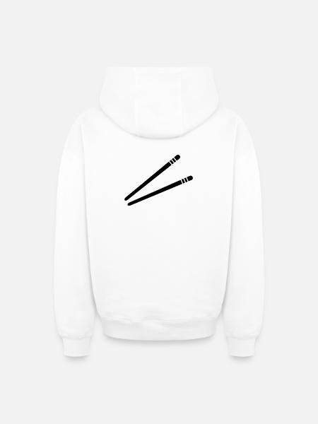 Chopstick - Oversized Heavyweight Unisex Zip Hoodie - white