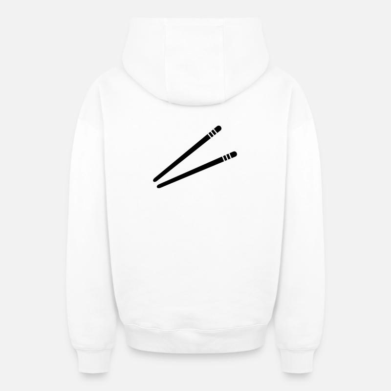 Essstäbchen - Oversized Heavyweight Unisex Zip Hoodie - Weiß