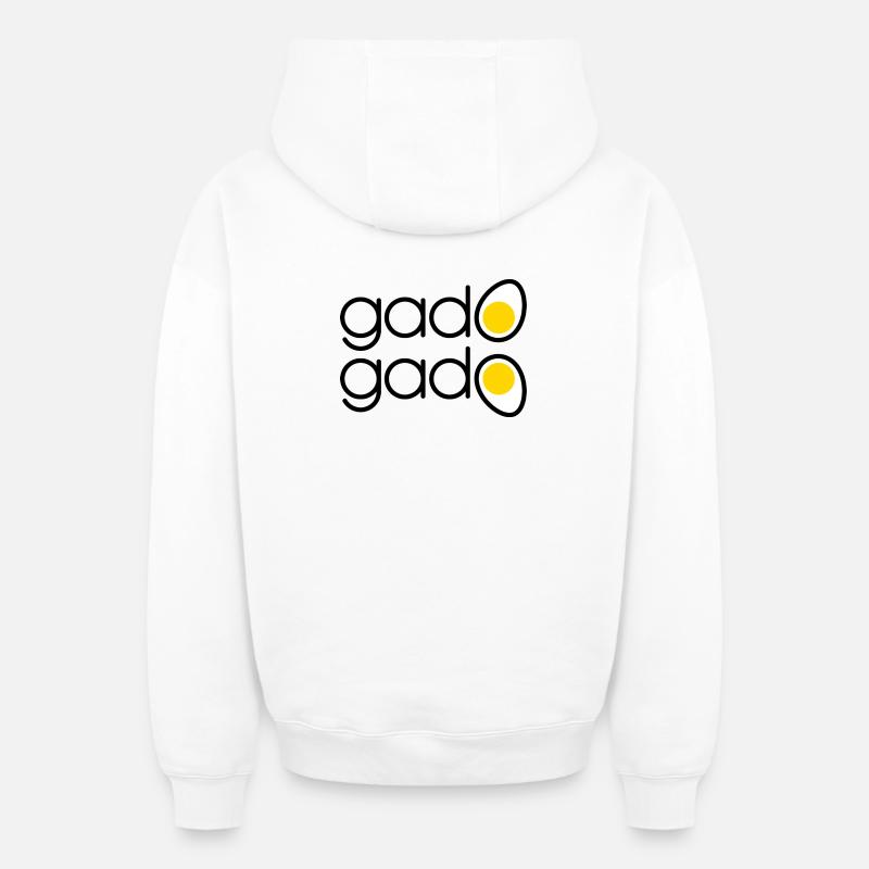 Gado Gado indonésien - Sweat à capuche unisexe zippé oversize épais SPREAD - blanc