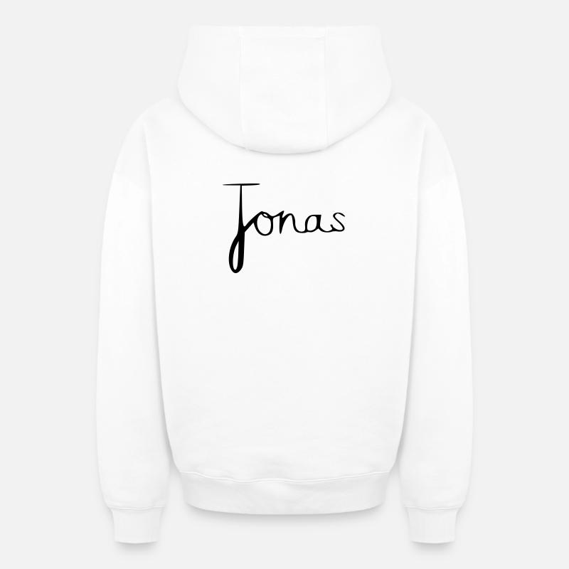 Jonas - Oversized Heavyweight Unisex Zip Hoodie - Weiß