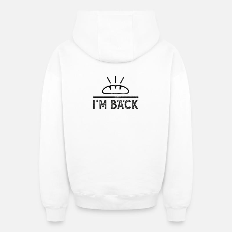 Boulangerie - Boulanger (2s) - Sweat à capuche unisexe zippé oversize épais SPREAD - blanc