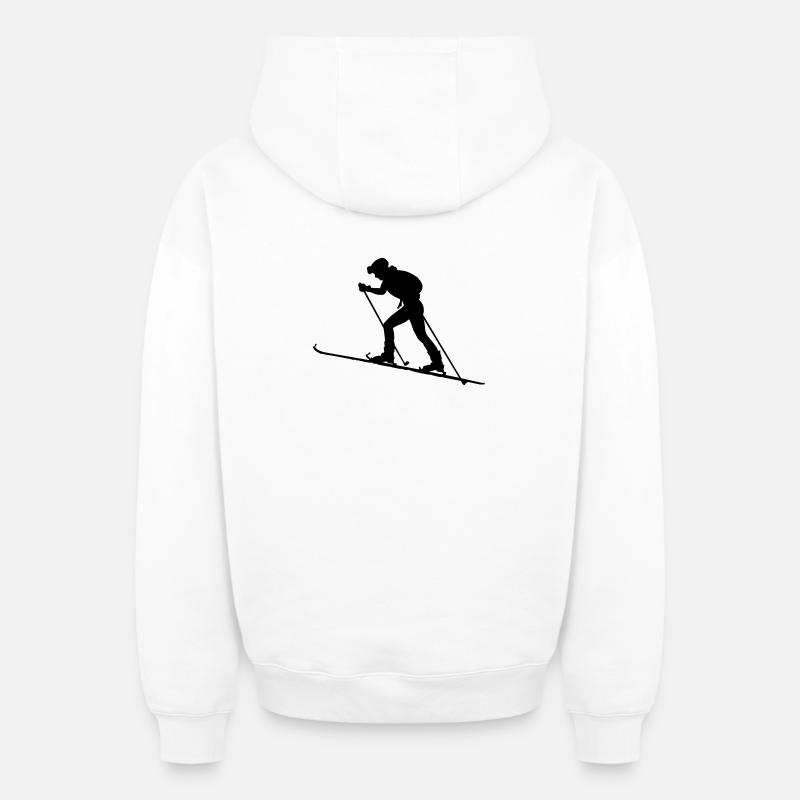 Ski alpinisme - Sweat à capuche unisexe zippé oversize épais SPREAD - blanc