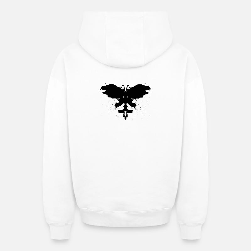 Rorschach - Sweat à capuche unisexe zippé oversize épais SPREAD - blanc