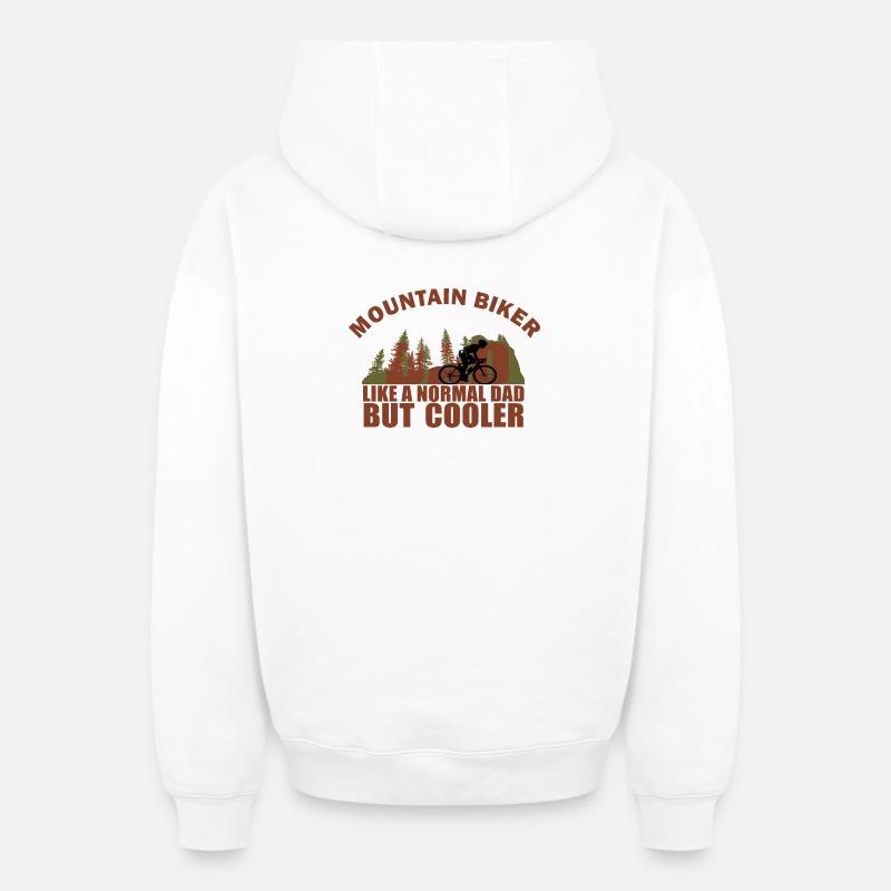 Papa VTT - Sweat à capuche unisexe zippé oversize épais SPREAD - blanc