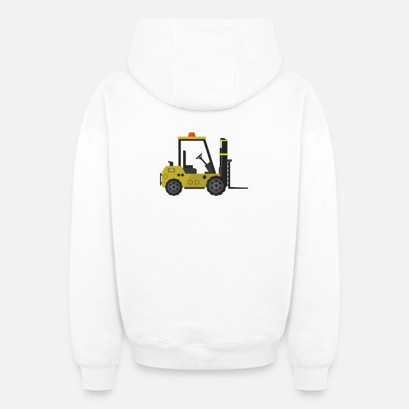 Gabelstapler - Oversized Heavyweight Unisex Zip Hoodie - Weiß