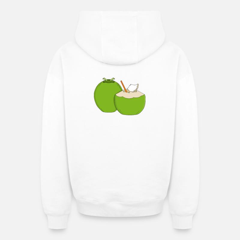 Emerald Coconut Splash - Oversized Heavyweight Unisex Zip Hoodie - Weiß