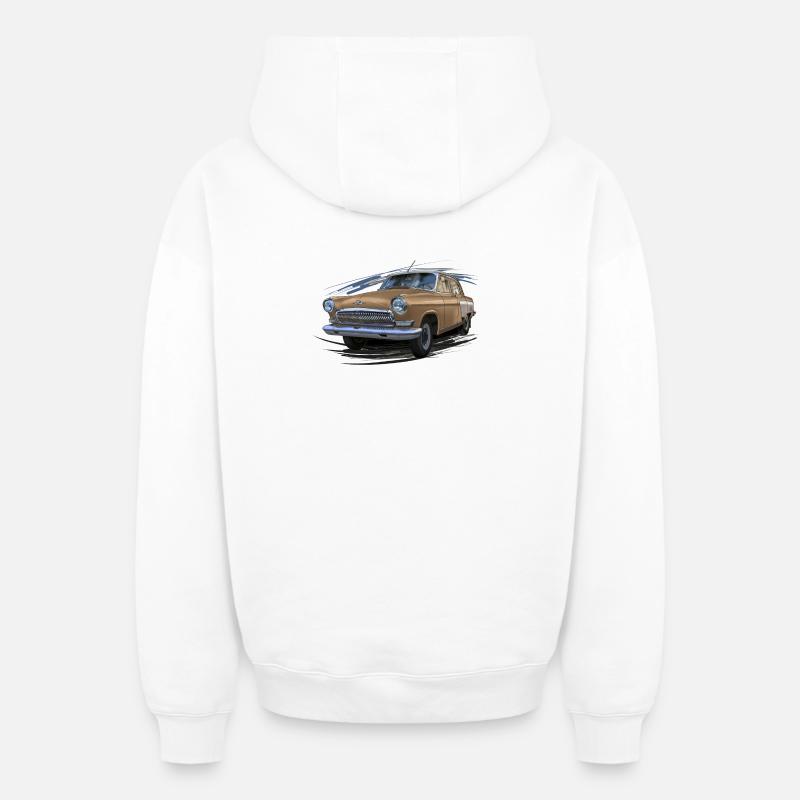 Volga - Sweat à capuche unisexe zippé oversize épais SPREAD - blanc
