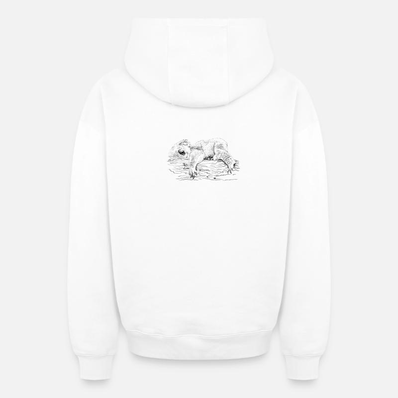 koala bear - Sweat à capuche unisexe zippé oversize épais SPREAD - blanc