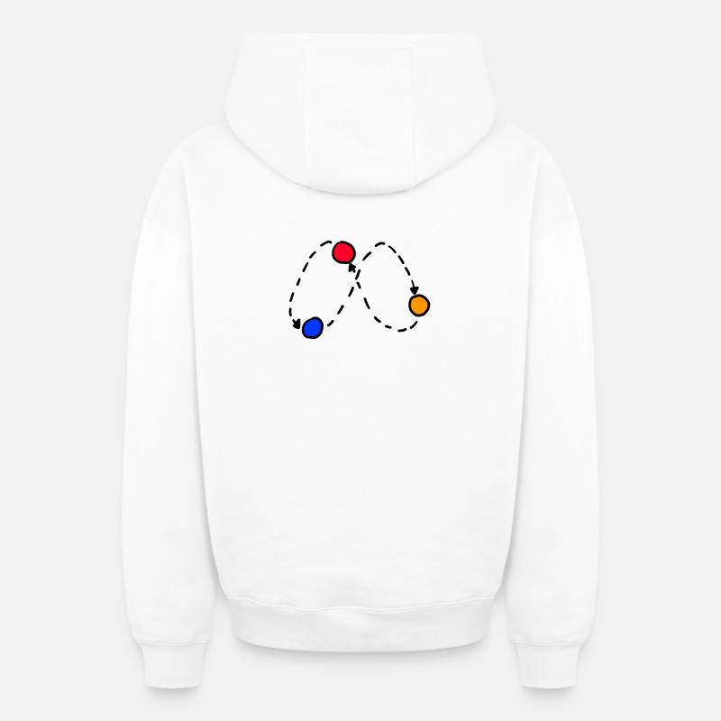 jonglerie - Sweat à capuche unisexe zippé oversize épais SPREAD - blanc