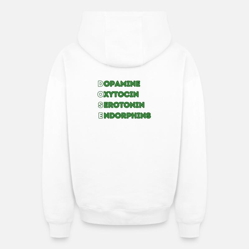 DOSE - Sweat à capuche unisexe zippé oversize épais SPREAD - blanc