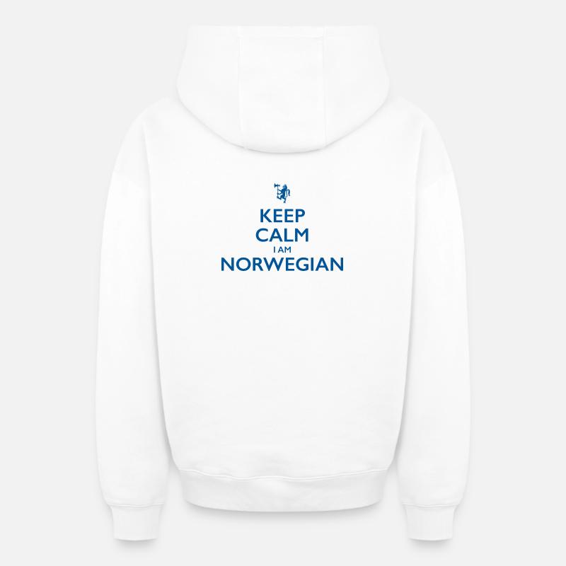 Norvège norvégienne - Sweat à capuche unisexe zippé oversize épais SPREAD - blanc