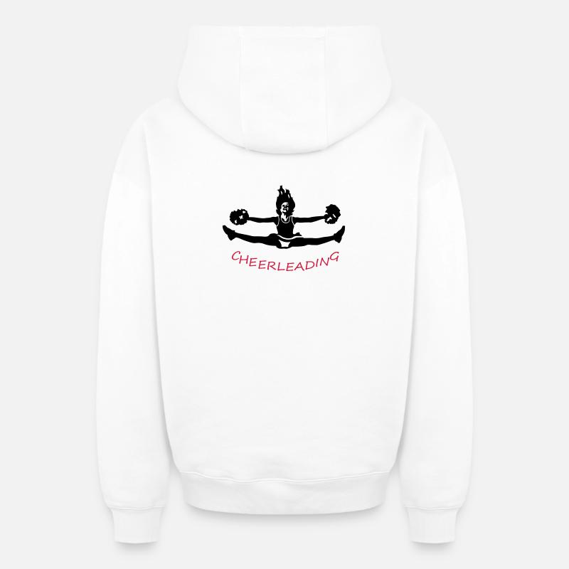 cheerleading - Sweat à capuche unisexe zippé oversize épais SPREAD - blanc