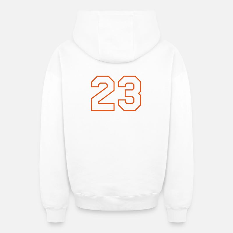 23 - Sweat à capuche unisexe zippé oversize épais SPREAD - blanc