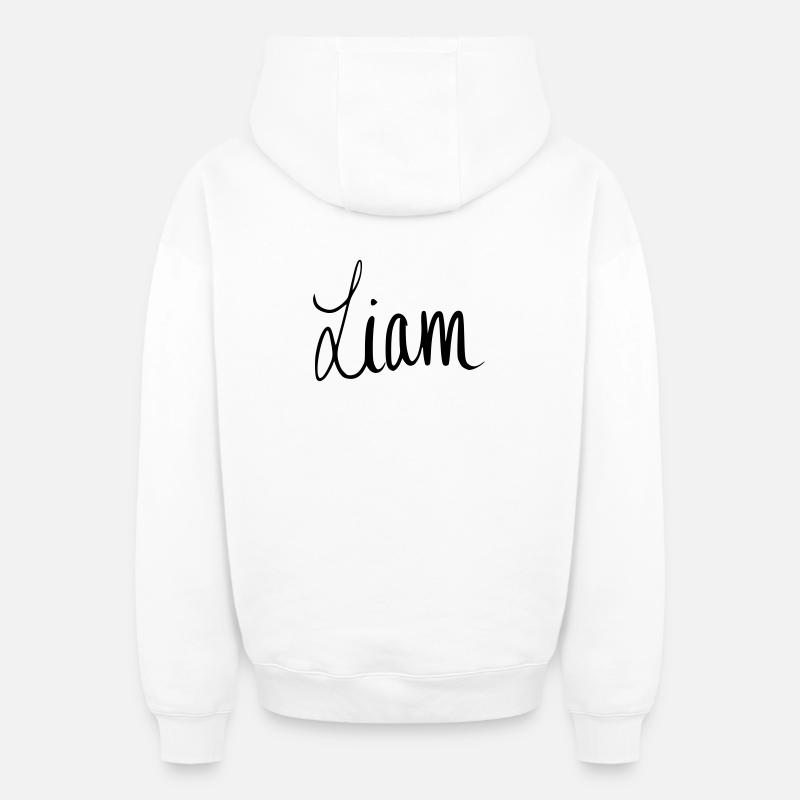 Liam - Oversized Heavyweight Unisex Zip Hoodie - Weiß