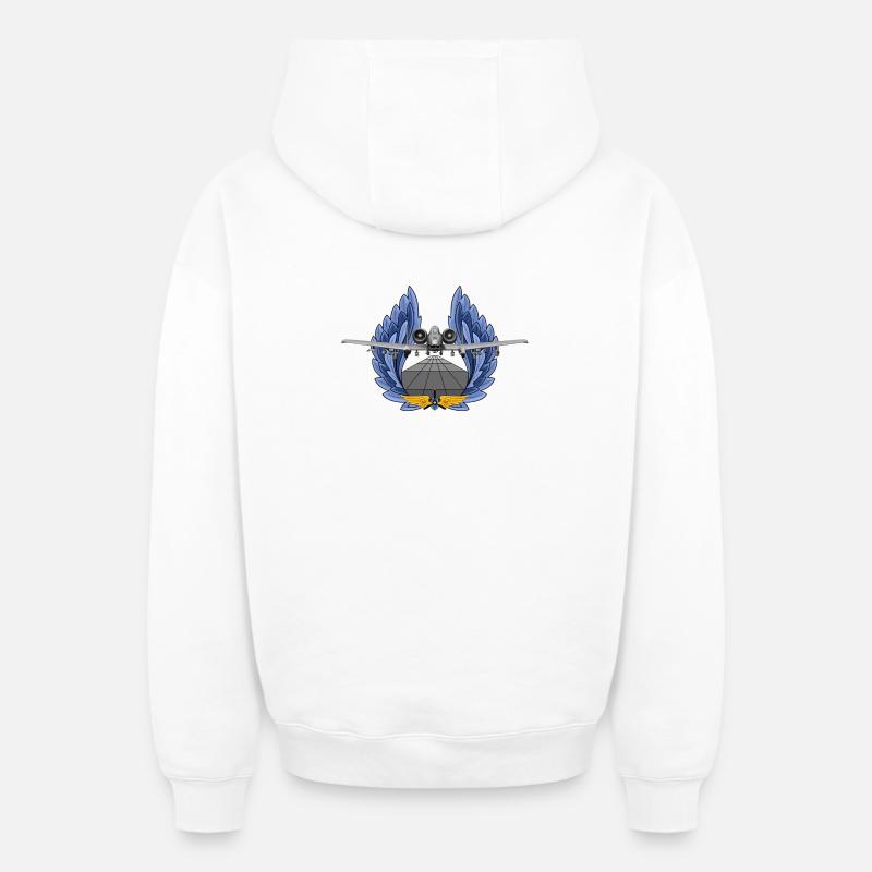 A-10 Thunderbolt - Oversized Heavyweight Unisex Zip Hoodie - Weiß
