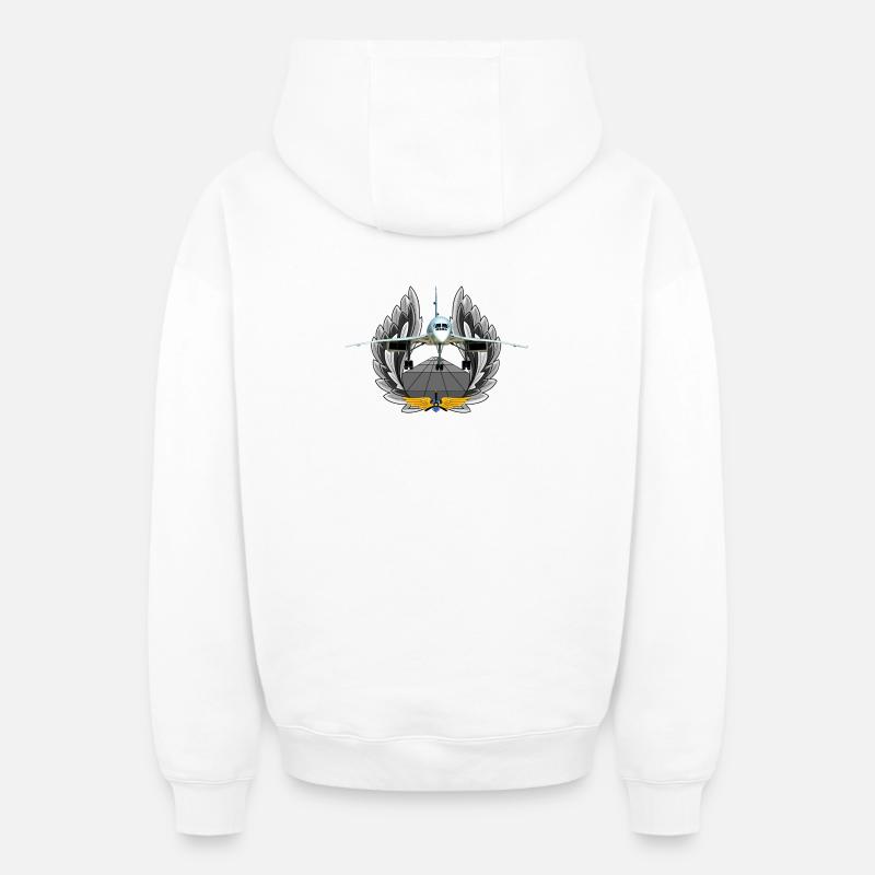 Concorde - Sweat à capuche unisexe zippé oversize épais SPREAD - blanc