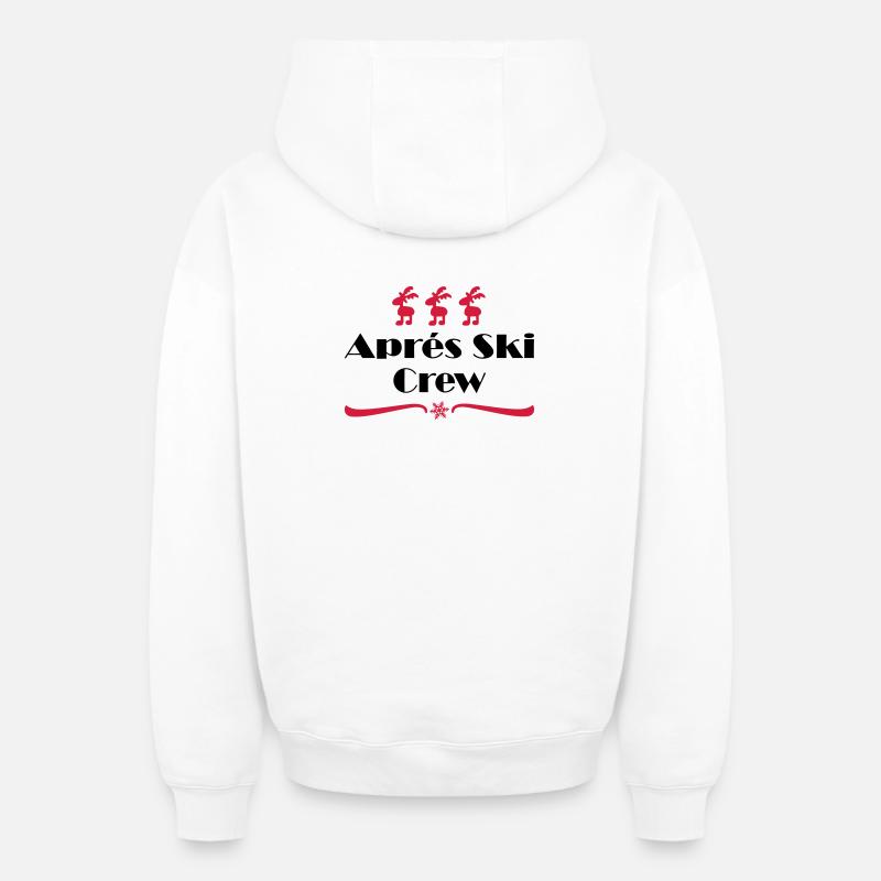 Après-ski - Sweat à capuche unisexe zippé oversize épais SPREAD - blanc