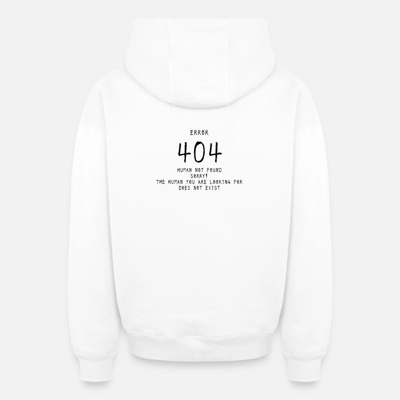 Erreur 404 - Sweat à capuche unisexe zippé oversize épais SPREAD - blanc